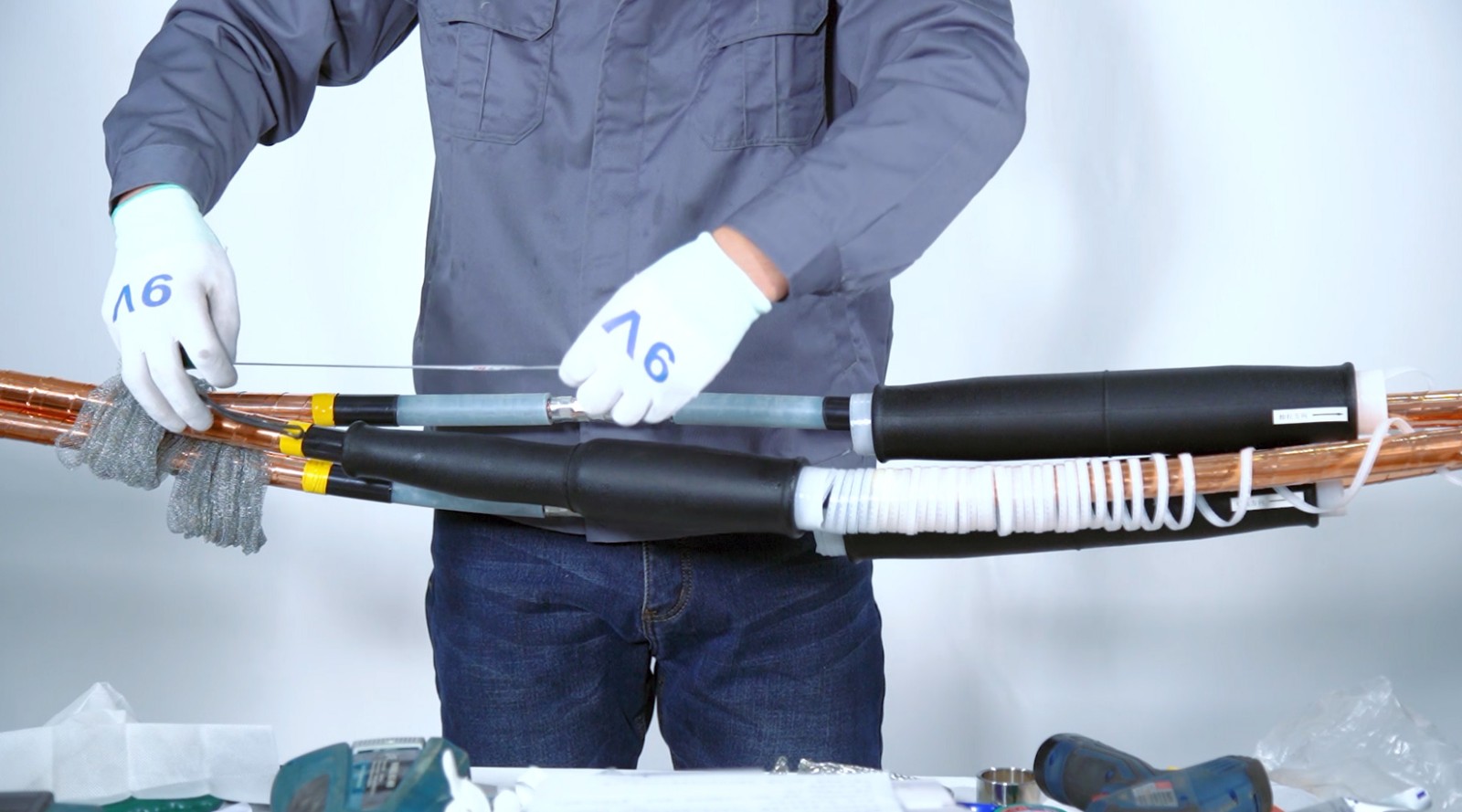 冷縮中間接頭安裝 冷縮中間接頭安裝